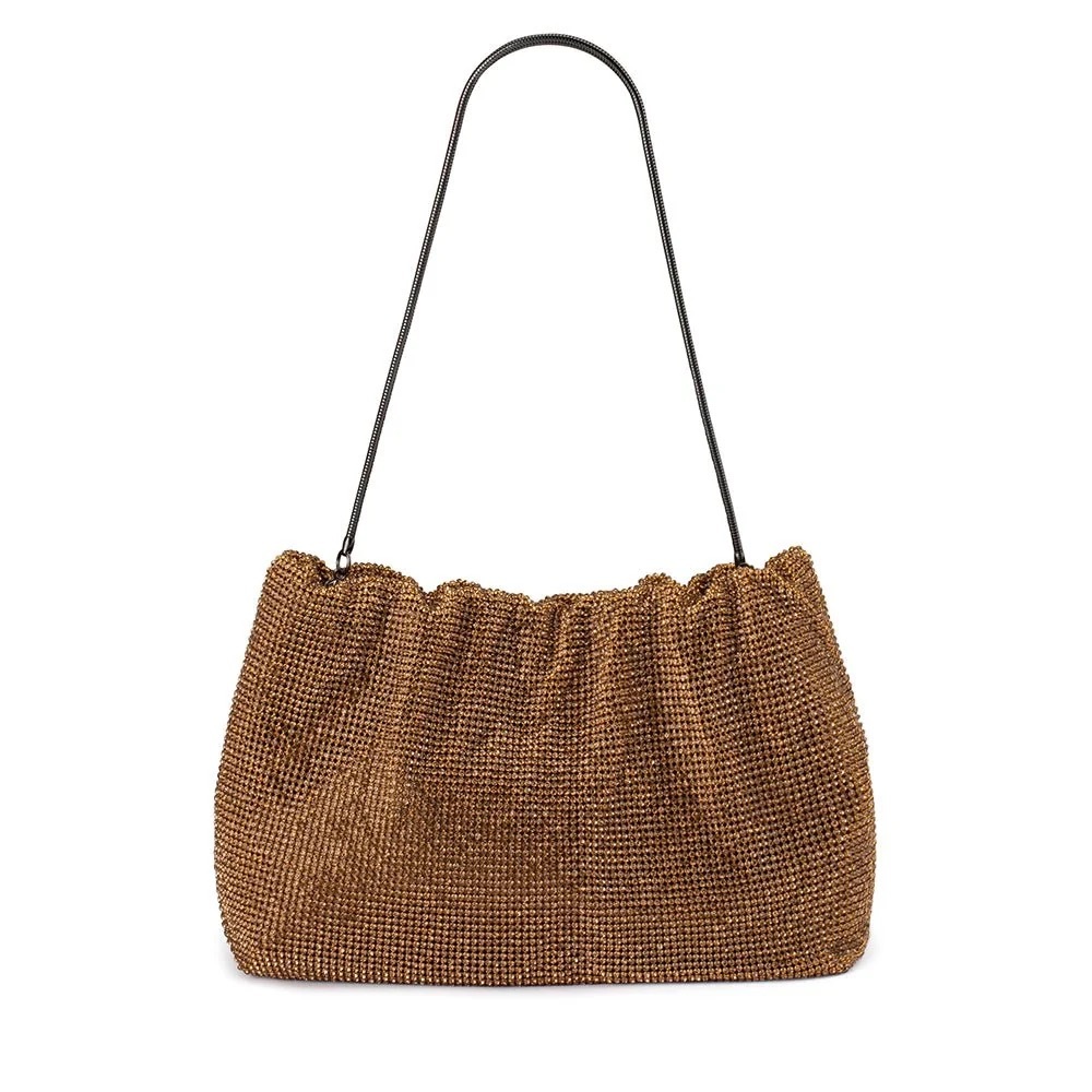NWT Olga Berg Jessie crystal mesh pouch